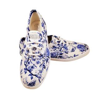 Keds Women’s Blue Floral Sneakers WF63485 – Cottagecore Canvas Lace Up Shoes 8